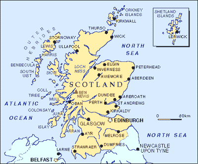 map of scotland